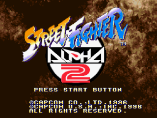 Street Fighter Zero 2 title screen for Super Famicom